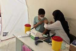 استقرار تیم واکسیناسیون کرونا در مرکز خدمات جامع سلامت قائمیه در اسلامشهر 